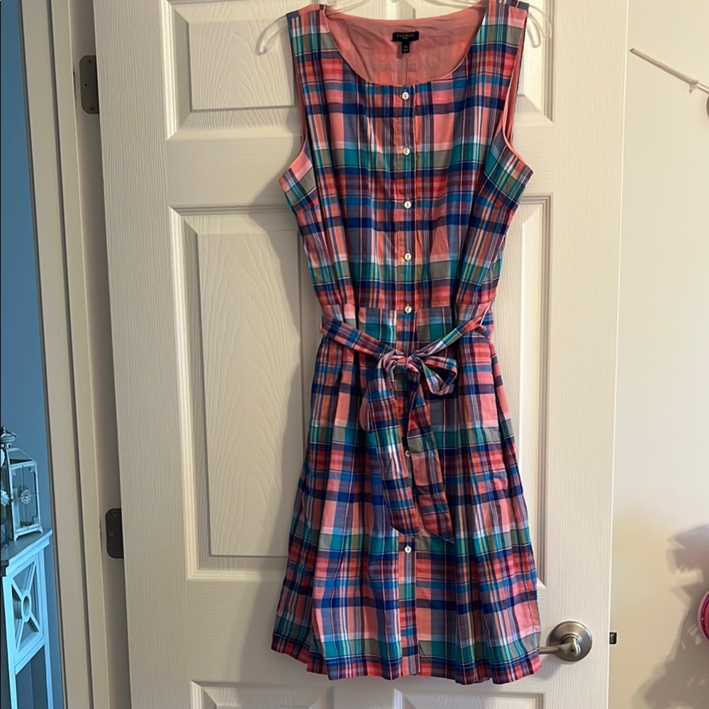 Talbots Colorful Plaid Dress
